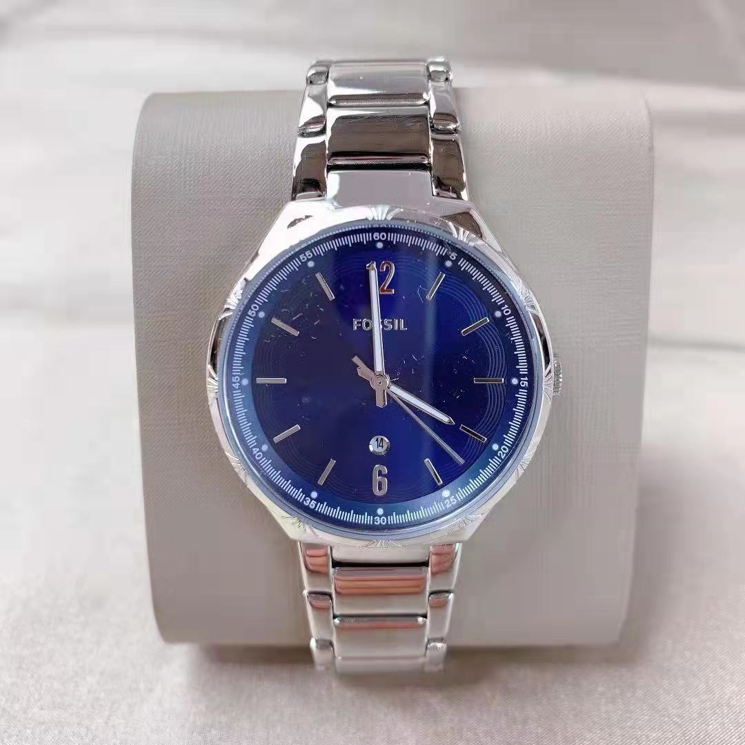 Fossil BQ3741 Ladies Blue Dial Silver Stainless Steel Watch Fossil BQ3741 Ladies Blue Dial Silver Stainless Steel Watch